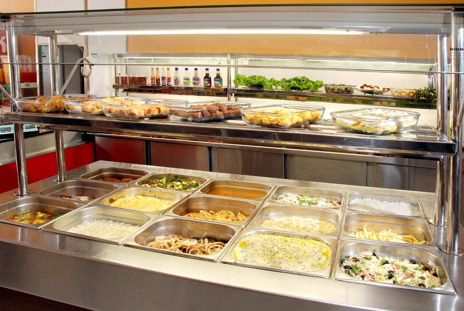 salad bar station for hotel buffets