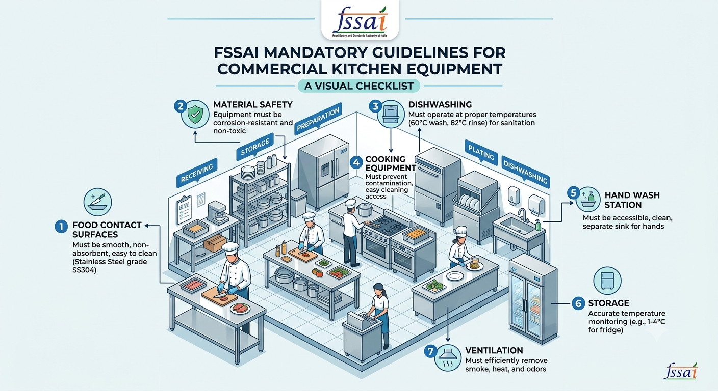 FSSAI Guidelines for Commercial Kitchen Equipment