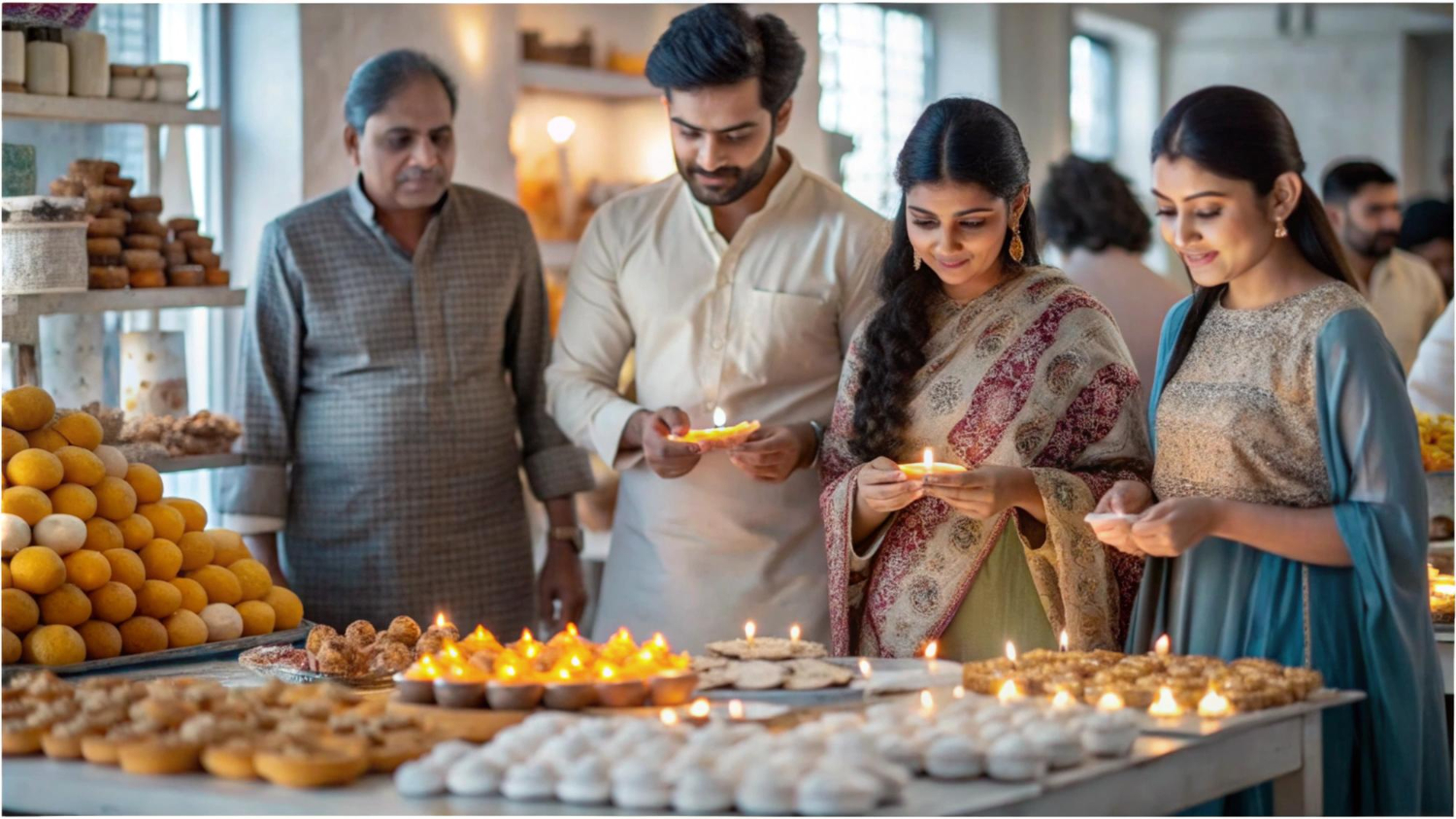 sweet shop production during Diwali